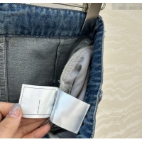 Buy Cheap Chanel Denim Mini Skirt with Chain Charm 0620 Blue 2025