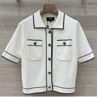​Luxury Cheap Chanel Polo Cardigan 0620 White 2025