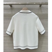 ​Luxury Cheap Chanel Polo Cardigan 0620 White 2025