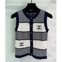 Good Quality Chanel Wool Blend Vest 0619 Black 2025