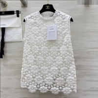 Most Popular Chanel Crochet Vest 0704 White 2025