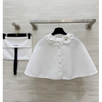 Well Crafted Chanel Knit Shawl Top with Blossom 0704 White 2025