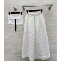 Inexpensive Chanel Knit Skirt with Chain 0704 White 2025
