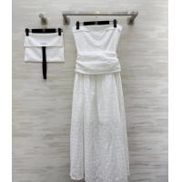 Buy Discount Chanel Blossom Dress with Bow 0704 White 2025
