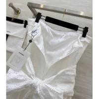 Buy Discount Chanel Blossom Dress with Bow 0704 White 2025