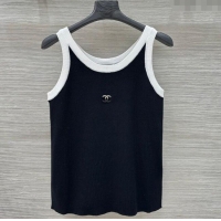 Good Price Chanel Tencel and Wool Vest 0704 Black 2025