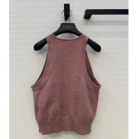 Hot Sell Cheap Chanel Wool Knit Vest with Buckle 0704 Pink 2025