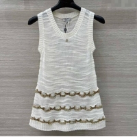 Buy Cheap Chanel Wool Knit Vest with Chain 0704 White 2025