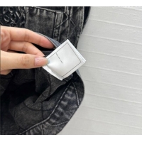 Best Quality Chanel Denim Jacket with Camellia 0704 Black 2025