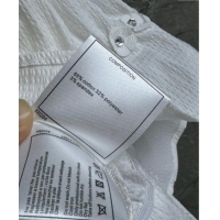 Hot Sell Cheap Chanel Cotton Blend Vest with Blossom 0704 White 2025