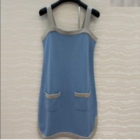 Well Crafted Chanel Cashmere Knit Dress 0716 Blue 2025