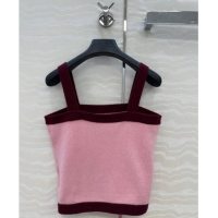 Famous Brand Chanel Cashmere Knit Vest 071602 Pink 2025
