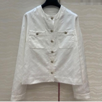 Good Product Chanel CC Allover Jacket 0717 White 2025