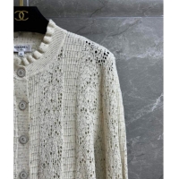 Luxury Cheap Chanel Cashmere Cardigan 0717 White 2025
