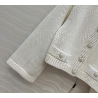 Reasonable Price Chanel Knit Short Cardigan 0717 White 2025