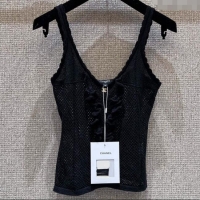 Buy Cheap Chanel Knit Vest with Flouncing 0717 Black 2025