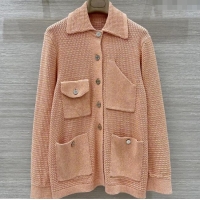 Inexpensive Chanel Knit Cardigan CH072502 Orange Pink 2025