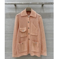 Inexpensive Chanel Knit Cardigan CH072502 Orange Pink 2025
