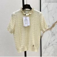 Trendy Design Chanel Knit Top CH072414 Light Yellow 2025