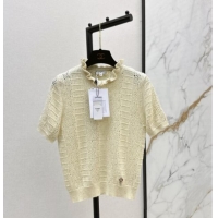Trendy Design Chanel Knit Top CH072414 Light Yellow 2025
