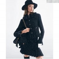 Buy Discount Chanel Tweed Jacket and Skirt CH072539 Black 2025