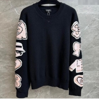 ​Luxury Discount Chanel Cashmere Sweater 0728 Black/Pink 2025