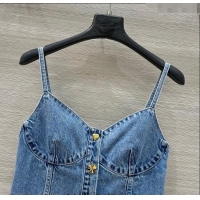 Buy Discount Chanel Denim Vest 0814 Blue 2025