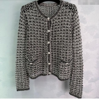 Buy Cheapest Chanel Crochet Cardigan 0813 Black 2025