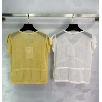 Luxury Discount Chanel Mesh Top 0814 White 2025