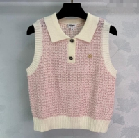​Best Price Chanel Cashmere Vest 0814 Light Pink 2025
