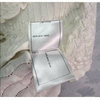 Super Quality Chanel Wool Knit Top 0812 White 2025