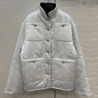Traditional Discount Chanel CC Allover Padded Jacket 0812 White 2025