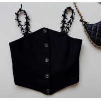 Market Sells Chanel Wool Short Vest with Bow and Pearls Strap CH5042 2025