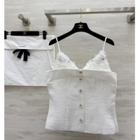 Well Crafted Chanel Tweed Vest CH82122 White 2025