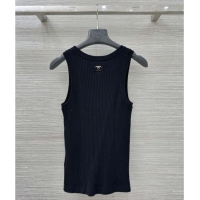 Luxury Cheap Chanel Knit Vest CH82119 Black 2025