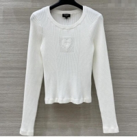 Most Popular Chanel Knit Sweater CH82121 White 2025