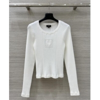 Most Popular Chanel Knit Sweater CH82121 White 2025