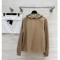 Top Quality Chanel Cotton Blouse CH82131 Brown 2025