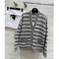 Free Shipping Discount Chanel Wool Cardigan CH82135 Grey 2025
