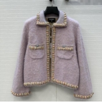 Reasonable Price Chanel Cashmere & Wool Cardigan CH090105 Purple 2025