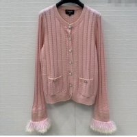 Buy Discount Chanel Cashmere Cardigan CH090201 Pink 2025