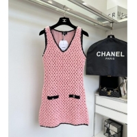 ​Luxury Cheap Chanel Knit Dress CH090218 Pink 2025