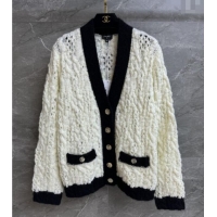 Super Quality Chanel Wool Cardigan CH090405 White 2025