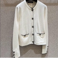Inexpensive Chanel Cashmere Cardigan CH090403 White 2025