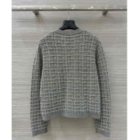 Promotional Chanel Wool & Cotton Tweed Cardigan CH090503 Grey 2025