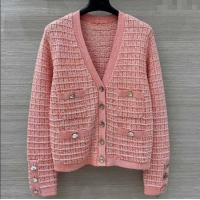 Well Crafted Chanel Wool & Cotton Tweed Cardigan CH090503 Pink 2025