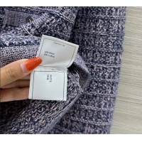 Trendy Design Chanel Wool & Cotton Tweed Cardigan CH090503 Blue 2025