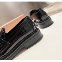 Popular Style Miu Miu Tassel Loafers in Patent Leather Black 5D497E 2025