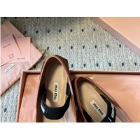 Good Quality Miu Miu Satin Ballerinas Flat with Bow and Elastic Band Brown 5F794D 1025022 2025