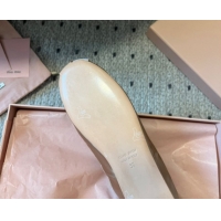 Good Looking Miu Miu Satin Ballerinas Flat with Bow and Elastic Band Beige 5F794D 1025023 2025